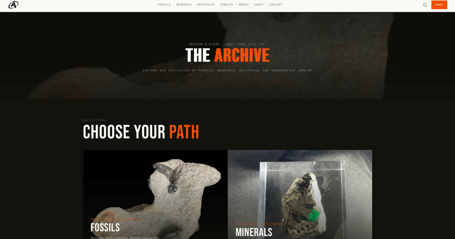 Ancient Archives redesigned collection page