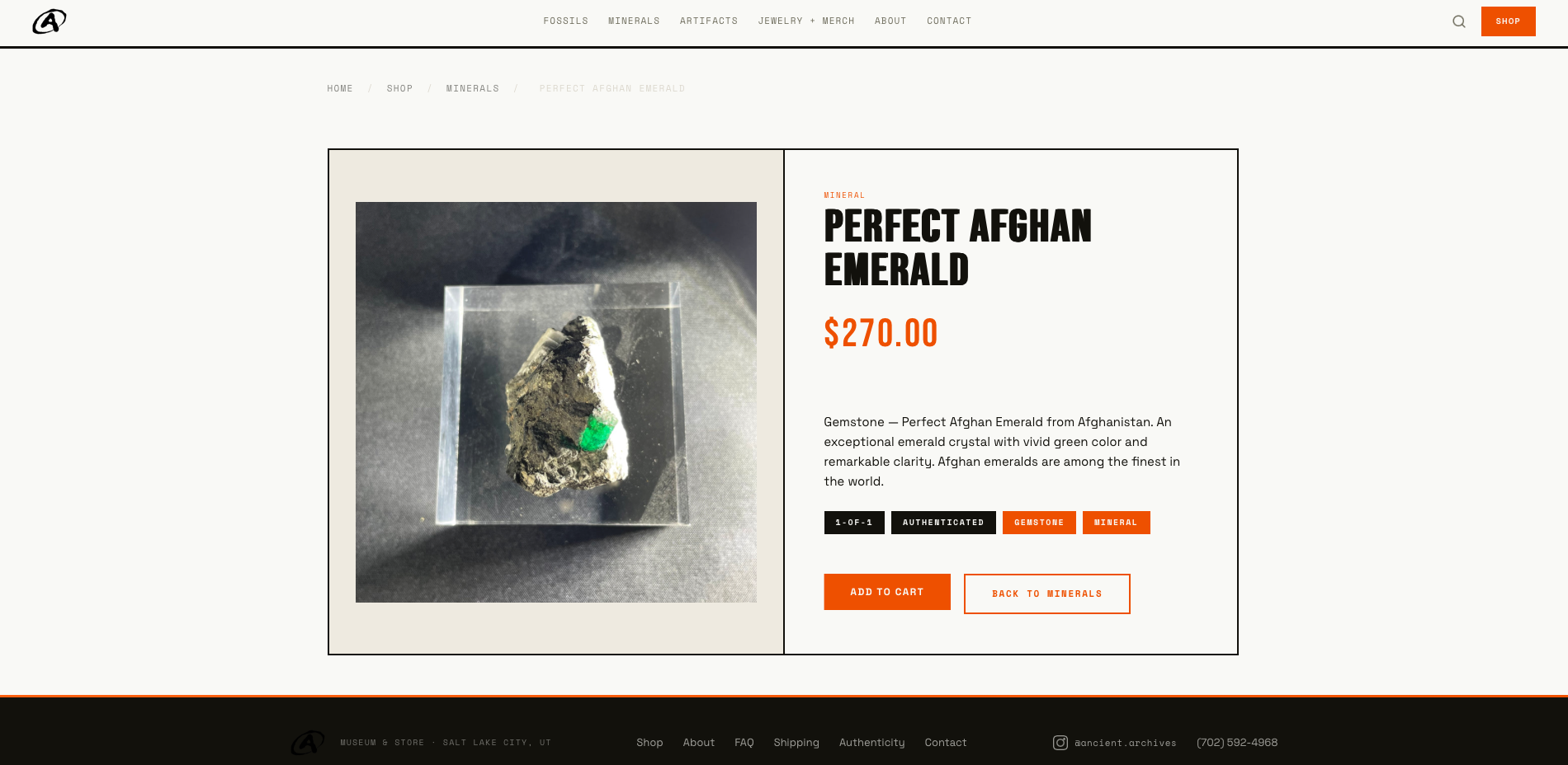 Ancient Archives redesigned product detail