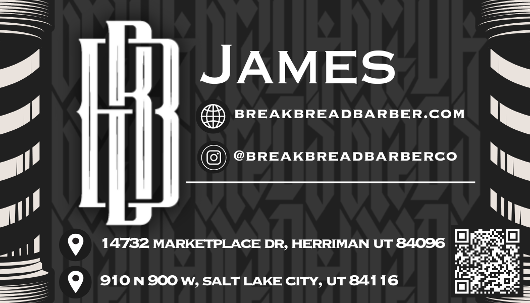 Break Bread Barber print materials