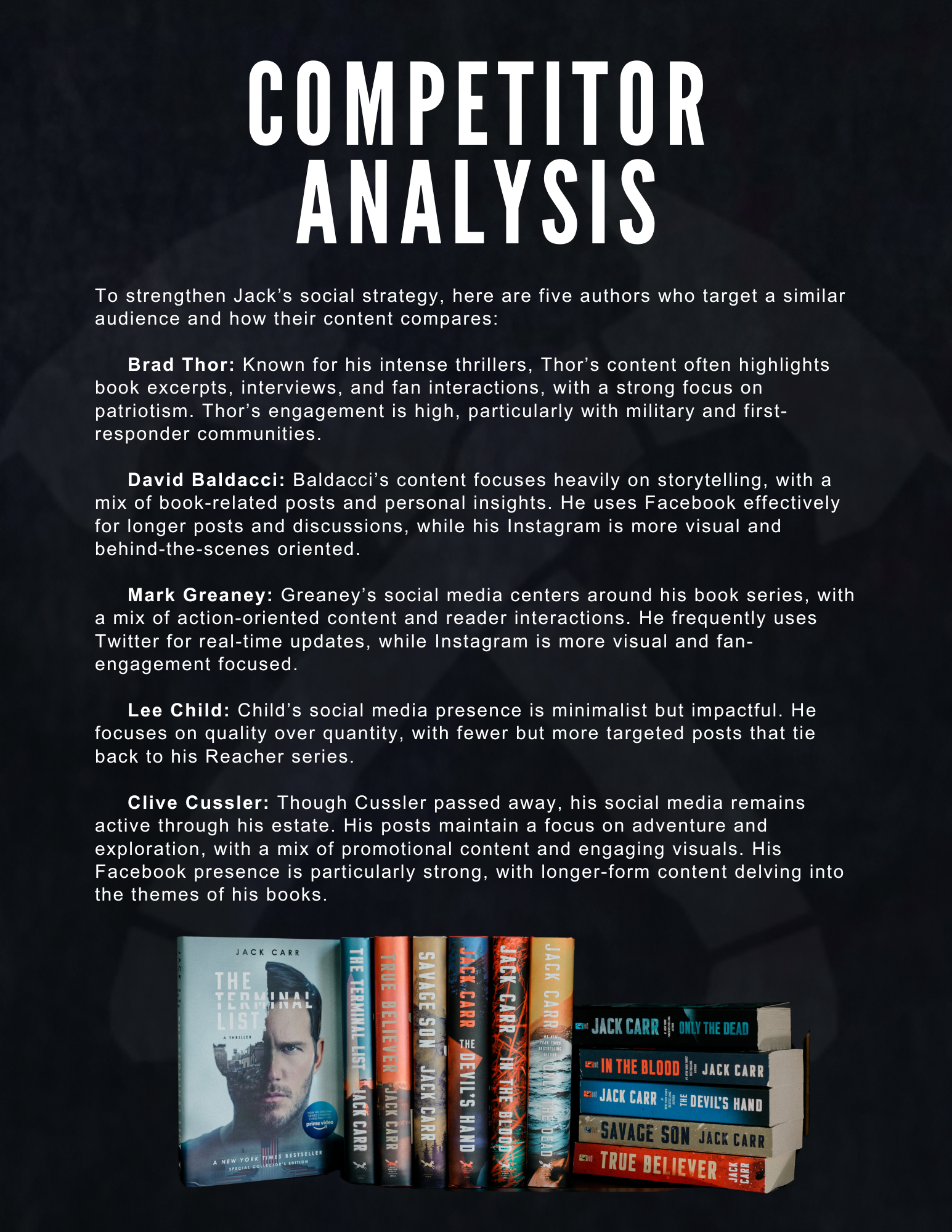 Jack Carr engagement metrics