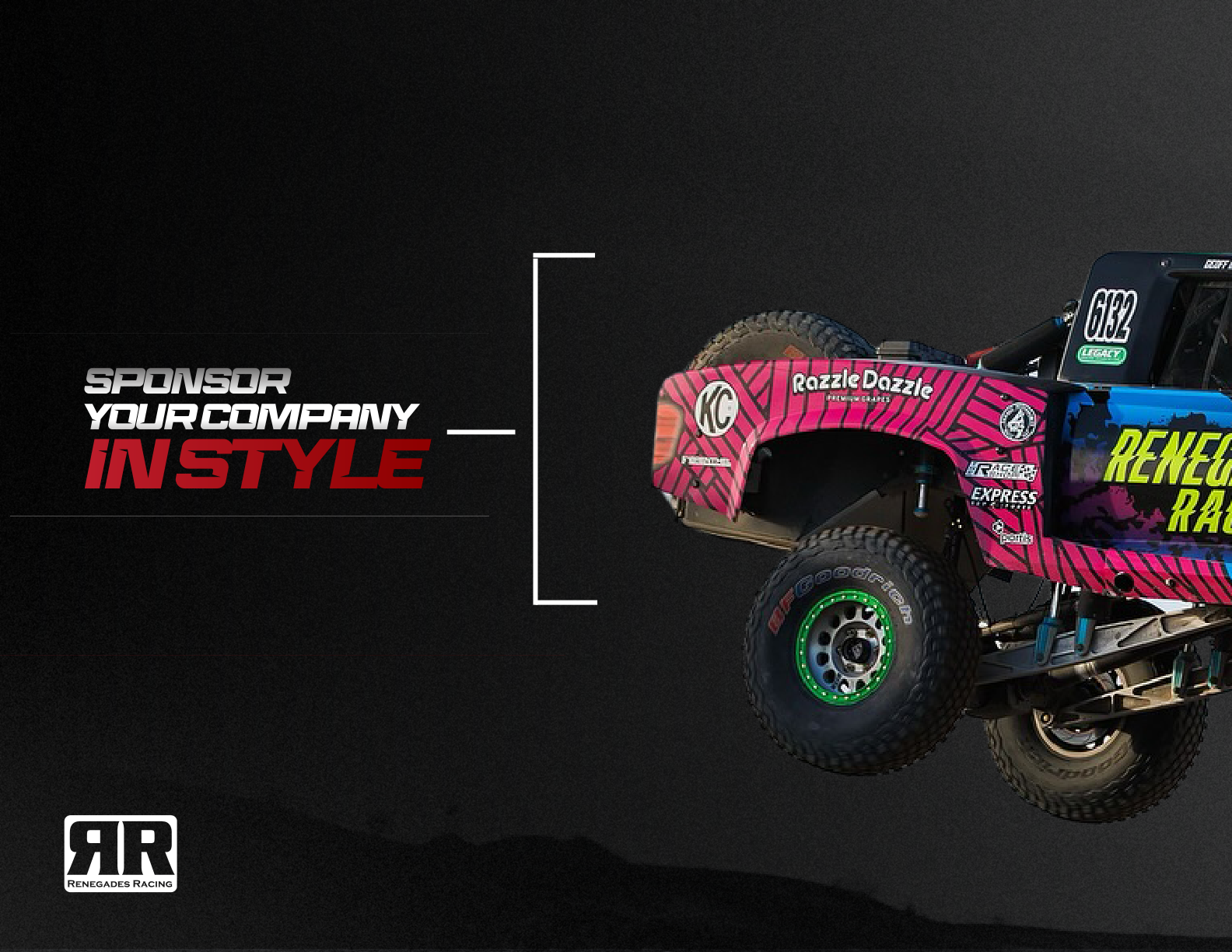 Renegades Racing partnership materials